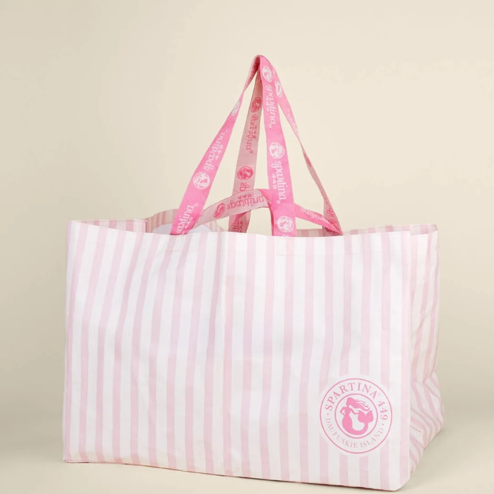 Spartina 449 Pink and White Striped Tote